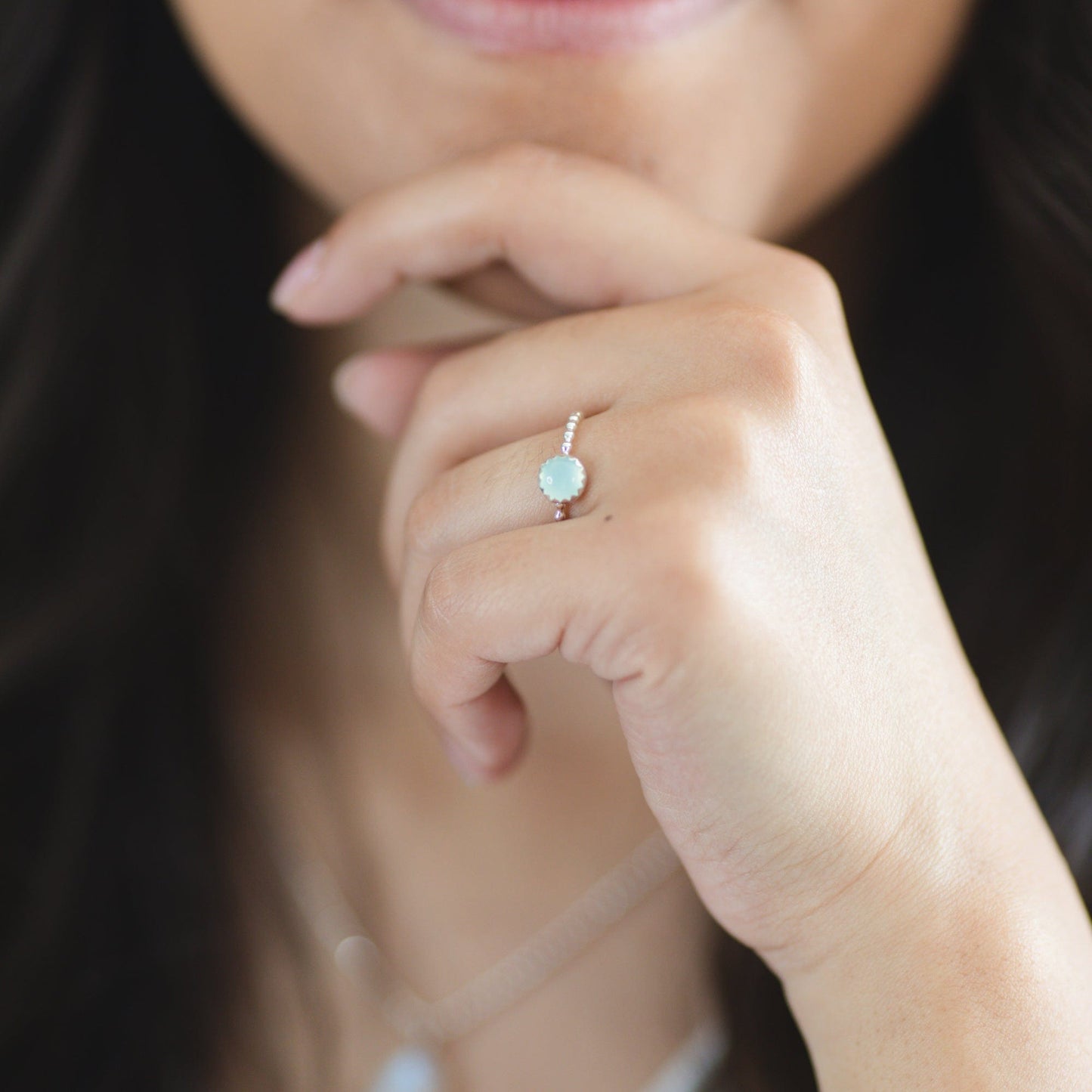 Blue Chalcedony Stacking Band