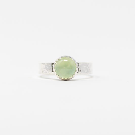 Prehnite Wide Hammered Band