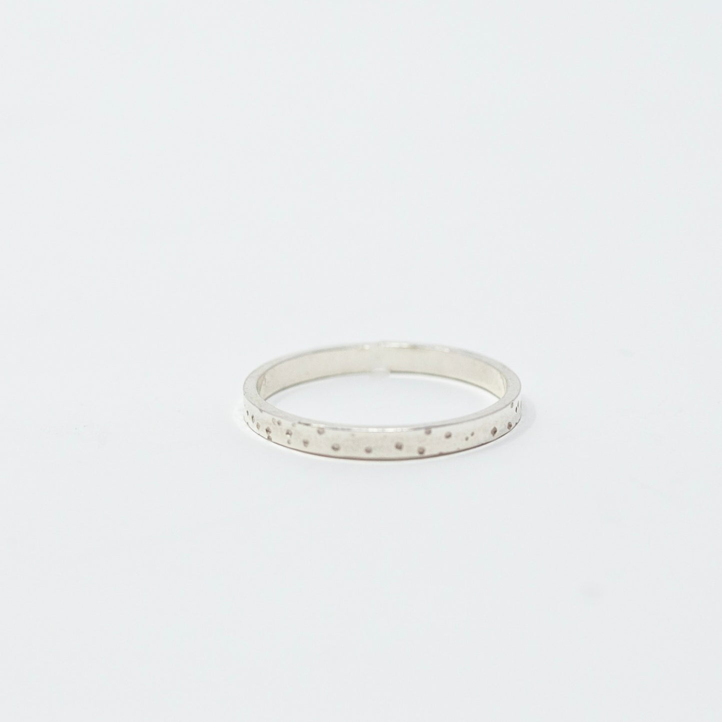 Silver Stardust Stacking Band