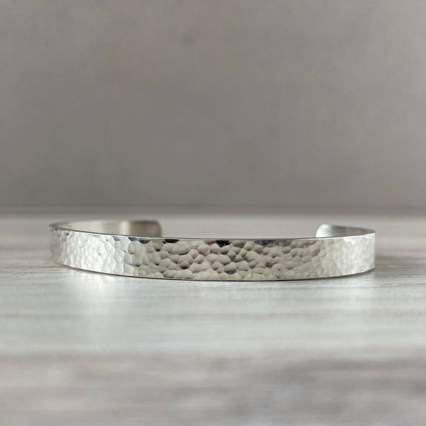 Wide Hammered Cuff