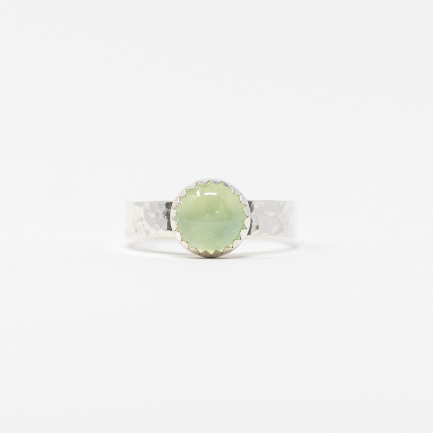 Prehnite Wide Hammered Band